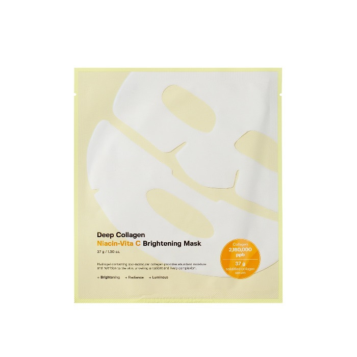 Освітлювальна гідрогелева маска для обличчя Sungboon Editor Deep Collagen Niacin-Vita C Brightening Mask 37g, фото 1