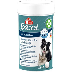 Вітаміни для собак та котів 8in1 (8в1) Excel Brewers Yeast підтримка здоров'я шкіри та шерсті 140 шт