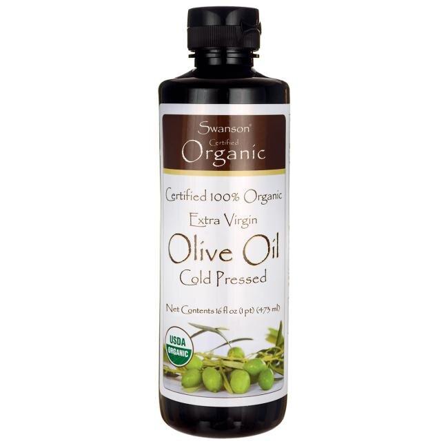 Сертифіковане 100% органічне оливкова олія екстра вірджин, Certified 100% Organic Extra Virgin Olive Oil, Cold Pressed, Swanson,