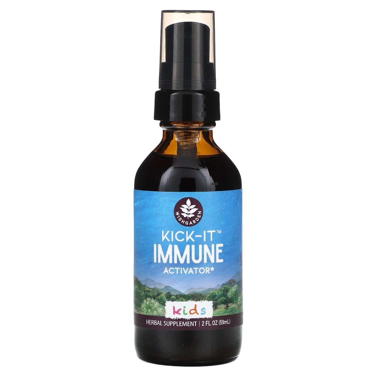 WishGarden Herbs, Kick-It, засіб для зміцнення імунітету для дітей, 59 мл (2 рідк. унції)