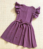 Дитяча яскрава літня фіолетова сукня для дівчинки., фото 2