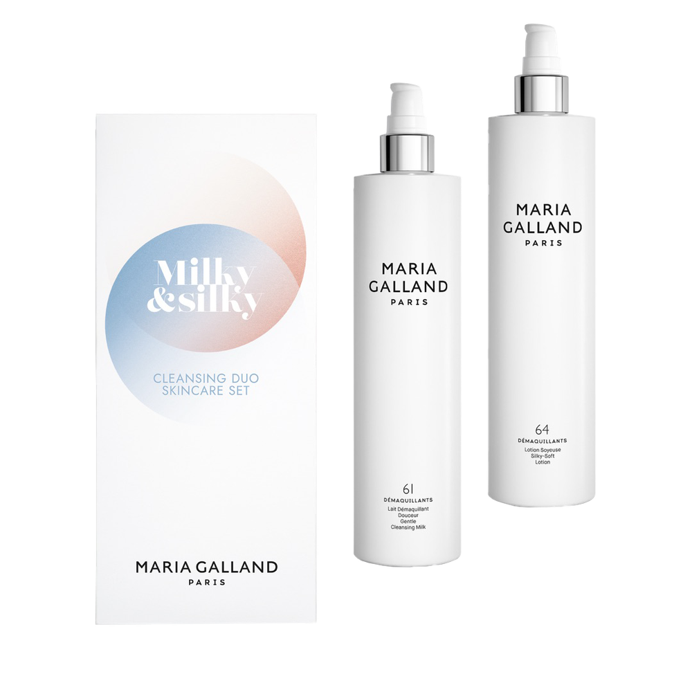 Набір для очищення та догляду за шкірою MILKY & SILKY CLEANSING DUO SKINCAR SET 61+64 Maria Galland Paris, 2 шт