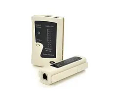 Кабельний тестер для перевірки обривів, коротких замикань та правильності обтиску Merlion TL-468, RJ-11/RJ-45, Grey (YT-TL-468)