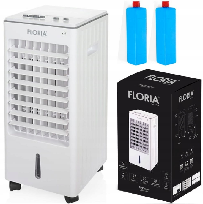 Повітроохолоджувач, водяний освіжувач повітря Floria ZLN1108 (65 Вт 2.5 л), фото 1