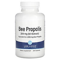 Бджолиний прополіс, Bee Propolis, 5: 1 екстракт, Lake Avenue Nutrition, 1000 мг, 240 вегетаріанських капсул