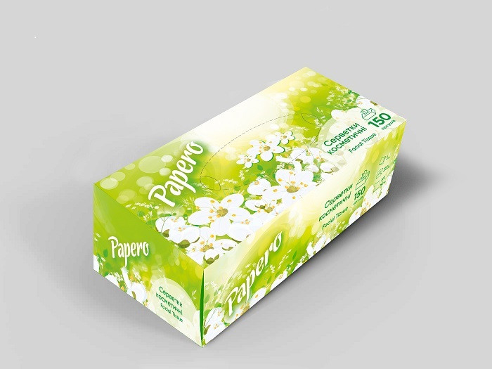 Серветки косметичні Papero 210х200 мм 150 аркушів, фото 1