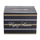 Керамічна чашка 200 мл із блюдцем для чаю та кави Чорна, фото 4