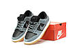 Чоловічі кросівки Nike SB Dunk Low Dark Grey Black Кеди Найк Данк Лоу чорно сірі шкіра замша демісезон, фото 8