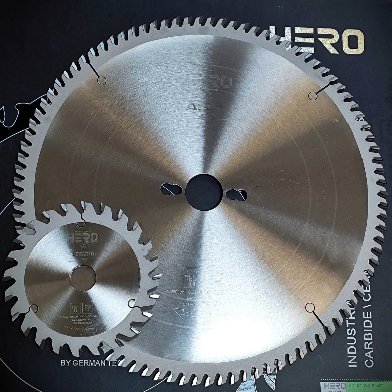 Комплект пил HERO V6 300х30 96z + 120х20/22 24z до форматно-розкрійного верстата