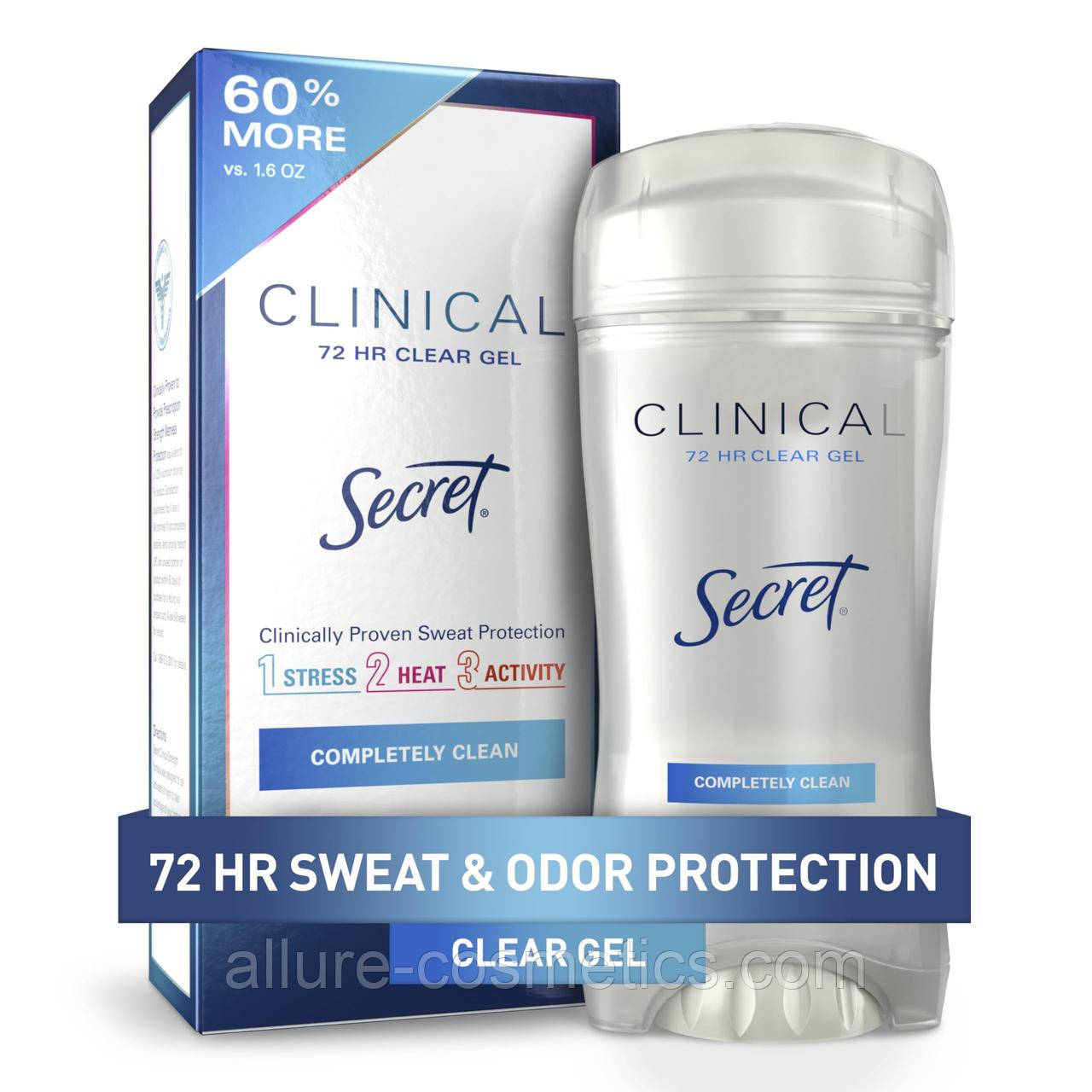 Гелевый дезодорант Secret Clinical 3X Stress Sweat Protection, PH Balancing Minerals Completely Clean 76