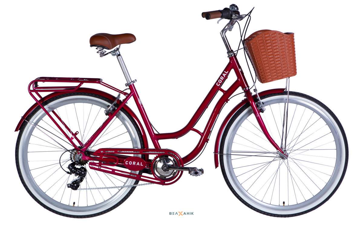 Велосипед 28/quot; Dorozhnik CORAL Vbr FR (рама 19/quot;) AL рубіновий, фото 1