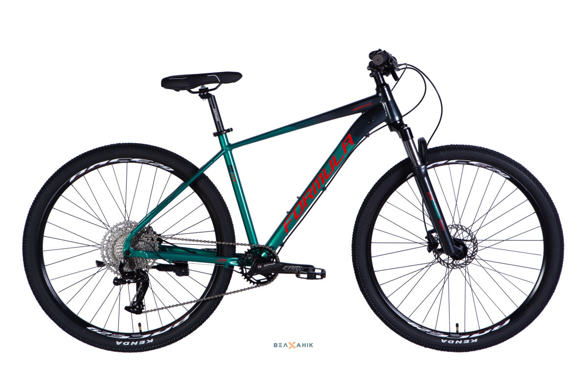 Велосипед 29/quot; Formula ZEPHYR EXPERT HDD (рама 19/quot;) AL темно-сріблястий із зеленим