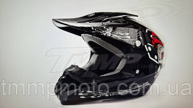 Шлем кроссовый черный