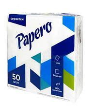 Серветки паперові Papero 1-шарові 24 смх24 см 50 шт
