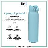 Пляшка для води металів ION8 600 мл. Stainless Steel , Alaskan Blue, фото 7