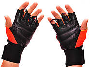Рукавички спортивні для фітнесу тренувань вело GEMINI Fitness GK-1993OR, фото 4