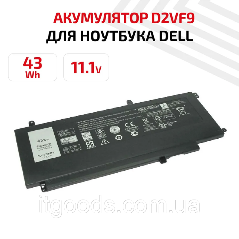 Батарея для ноутбука Dell D2VF9 43Wh Inspiron 15 7547 7548 7549 Vostro 14 5459 0PXR51 PXR51 4P8PH YGR2V 0YGR2V