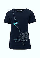 Футболка для дівчинки 3pommes 10002 темно-синій 74-98