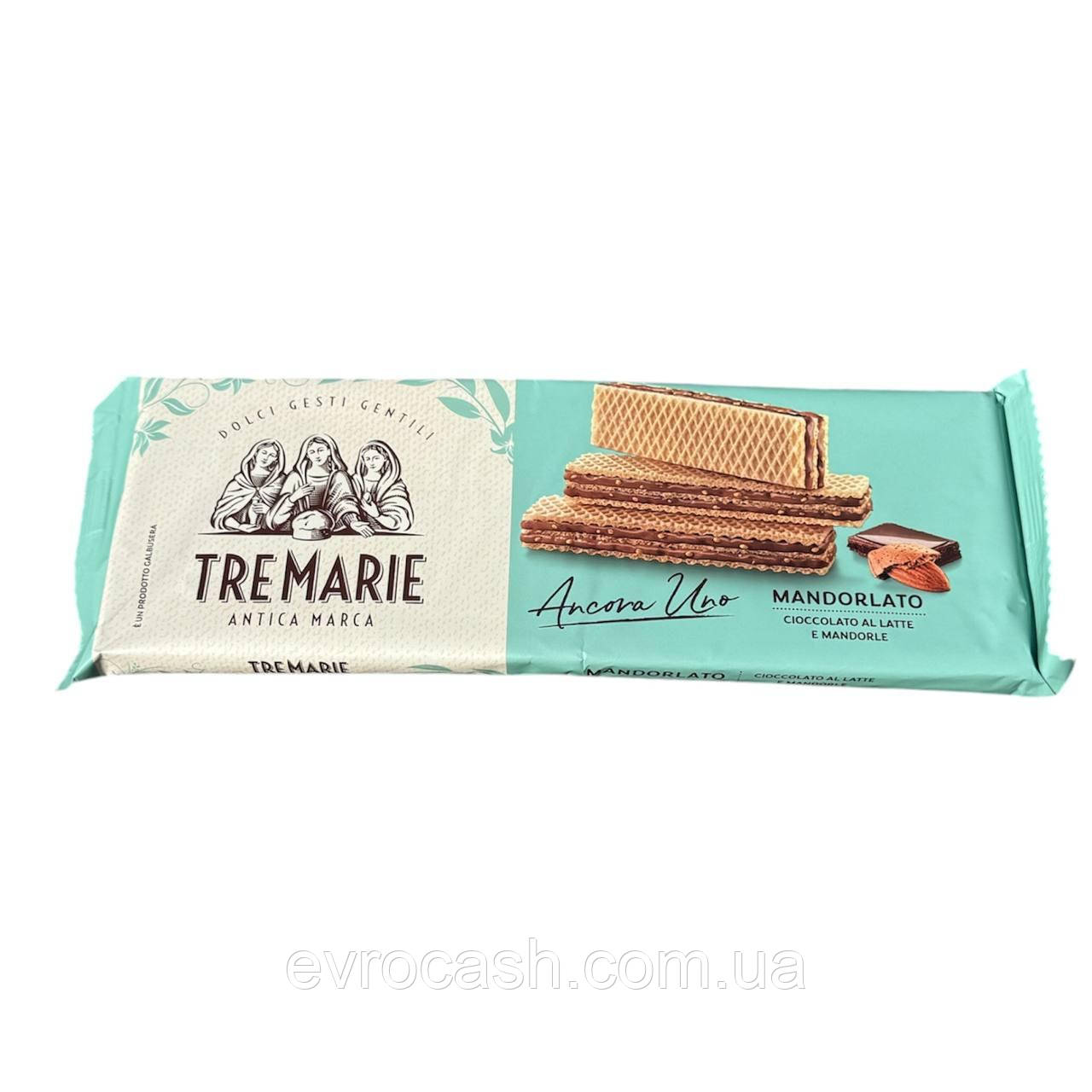 Вафлі Tre Marie з шоколадно-мигдальною начинкою 140г