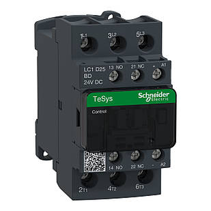 Контактор TeSys D 3Р 25A 690В AC-3/3e (11 кВт при 400 В) котушка 24В DC 1NO+1NC