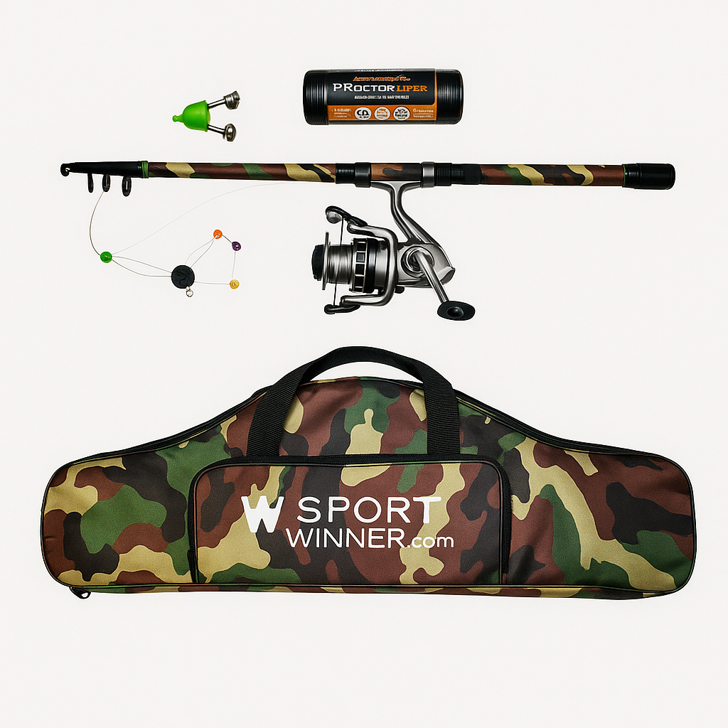 Рибальський набір короповий Airun Telescopic 6 в 1 універсальний RB-622, фото 1