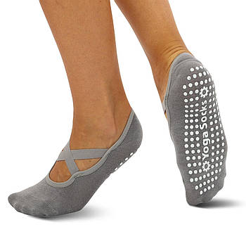 Шкарпетки для йоги та пілатесу з закритими пальцями TA-1077 розмір 36-41 Сірий