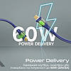 Кабель Promate TransLine-CC200 USB-C to USB-C 60W Power Delivery 2 м Navy, фото 3