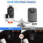 Міні боді камера BOBLOV N9, 1296p, з акумулятором, нагрудний відеореєстратор, нічне бачення, фото 5