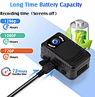 Міні боді камера BOBLOV N9, 1296p, з акумулятором, нагрудний відеореєстратор, нічне бачення, фото 6