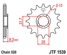 Зірка передня JT JTF1539.15