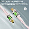 Кабель Promate TransLine-CC200 USB-C to USB-C 60W Power Delivery 2 м Pink, фото 5