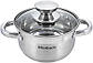 Набір 4 каструлі Ofenbach Casserole із нержавіючої сталі (1.1л, 1.7л, 2.4л, 3.4л) зі скляними кришками, фото 3