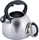 Чайник Kamille Whistling Kettle 2.7л з нержавіючої сталі зі свистком і скляною кришкою (сіра ручка), фото 4
