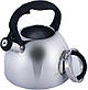 Чайник Kamille Whistling Kettle 2.7л з нержавіючої сталі зі свистком і скляною кришкою (чорна ручка), фото 5