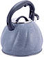 Чайник Kamille Whistling Kettle Marble 3л з нержавіючої сталі зі свистком (сірий мармур), фото 6