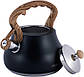 Чайник Kamille Whistling Kettle Black 2.7л з нержавіючої сталі зі свистком (чорний), фото 5