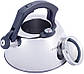 Чайник Kamille Whistling Kettle Thermo 3л з нержавіючої сталі зі свистком і термометром, фото 4