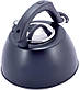 Чайник Kamille Whistling Kettle Thermo 3л з нержавіючої сталі зі свистком і термометром, чорний, фото 5