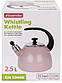 Чайник емальований Kamille "Boiling Water" 2.5л зі свистком, індукційний, рожевий, фото 8
