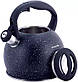 Чайник Kamille Whistling Kettle 3л з нержавіючої сталі зі свистком (чорний граніт), фото 3