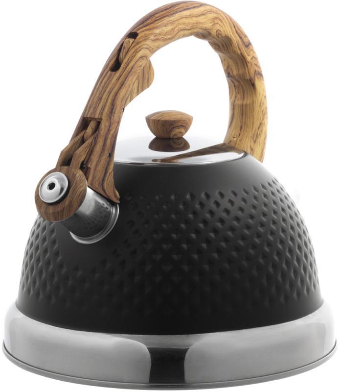 Чайник Ofenbach Whistling Kettle Black 2.7л нержавіюча сталь зі свистком, чорний