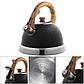 Чайник Ofenbach Whistling Kettle Black 2.7л нержавіюча сталь зі свистком, чорний, фото 4