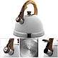 Чайник Ofenbach Whistling Kettle White 2.7л нержавіюча сталь зі свистком, білий, фото 4
