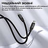 Кабель Promate Springy USB-C to USB-C 60W Power Delivery 1.2 м Black, фото 6