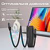 Кабель Promate Springy USB-C to USB-C 60W Power Delivery 1.2 м Black, фото 8