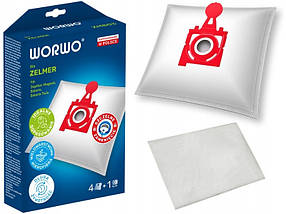 Комплект мішків (4шт)  для пилососа Zelmer Jupiter, Magnat, Maxim, Solaris, Solaris Twix