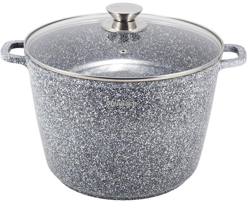 Каструля Kamille Snow Marble 10л індукційна з антипригарним покриттям