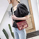 Жіноча сумка 809 крос-боді червона, фото 3