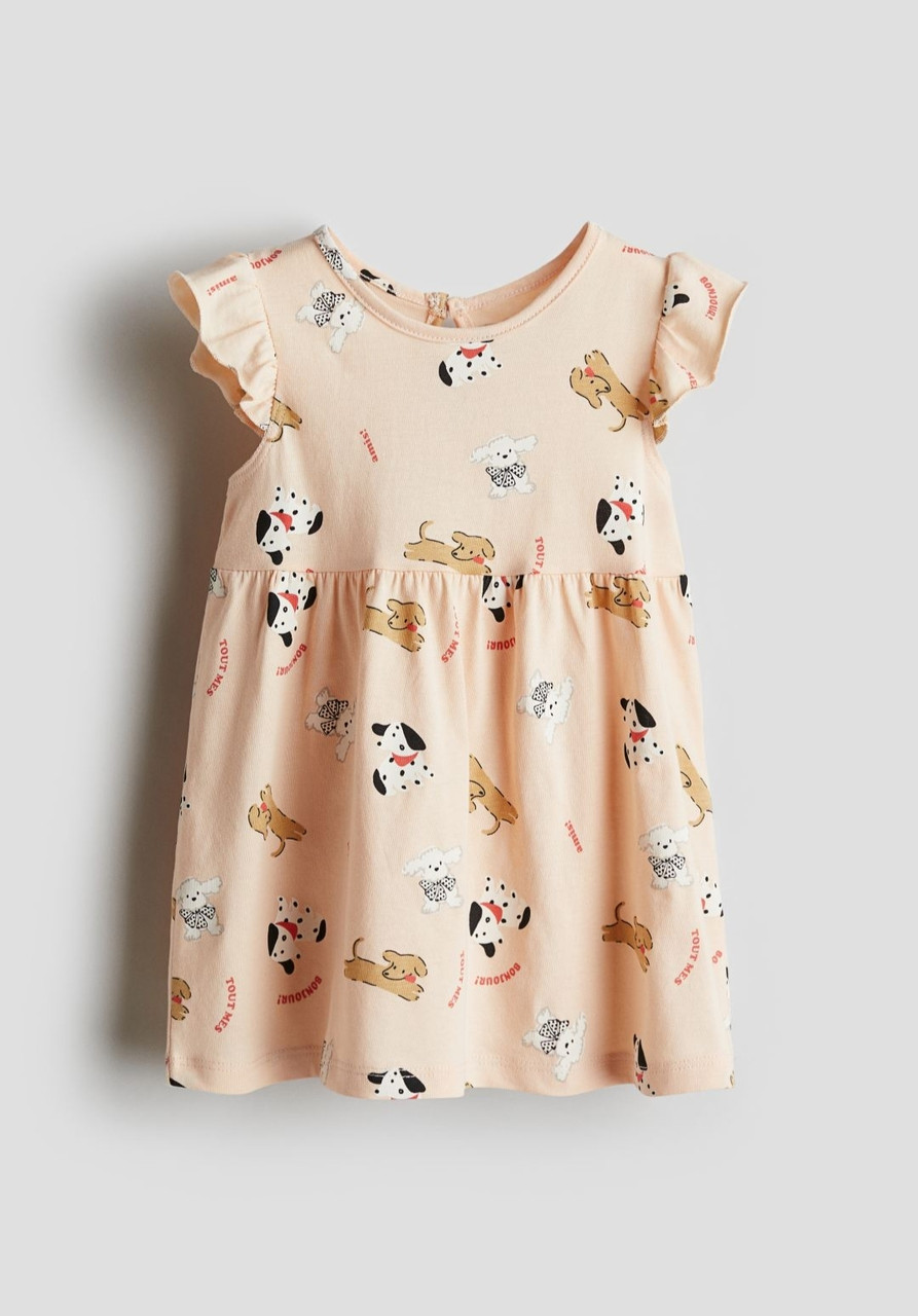 Сукня  персикова Собачки H&M 74, 80, 86, 92, 98, 104см