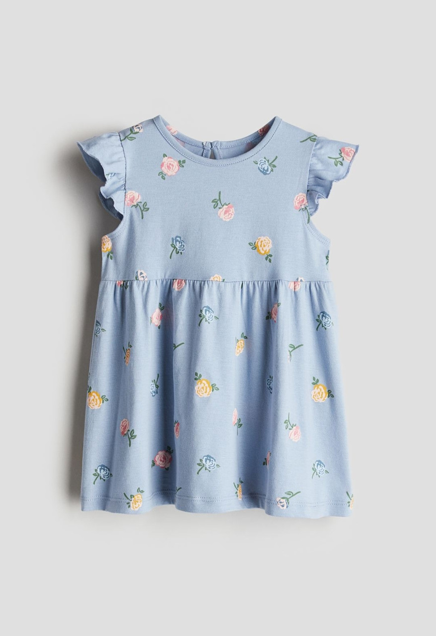 Сукня  синя квітковий принт H&M 74, 80, 86, 92, 98, 104см, фото 1